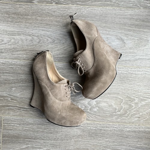Guess suede heel wedge grey - guess,