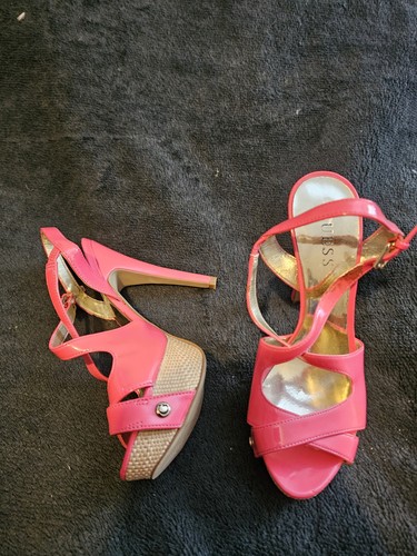 Guess ladies pink sandal high - pink,